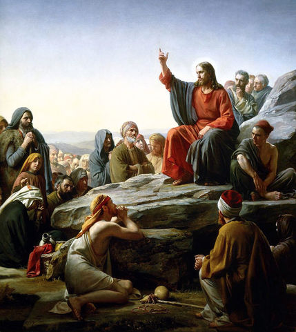 Jesus instructing followers